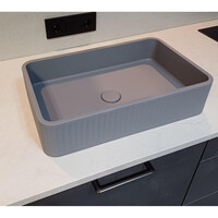 Opbouw Wastafel Sanimex Crystal Beton Rechthoekig Grijs