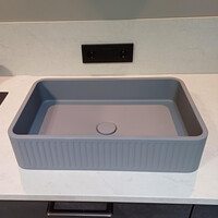 Opbouw Wastafel Sanimex Crystal Beton Rechthoekig Grijs