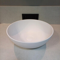 Opbouw Wastafel Sanimex Sardonyx Solid Surface Rond Wit