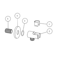 Wandaansluitbocht Met Handdouchehouder Wiesbaden Gill Rond 1/2 Geborsteld Brons Koper