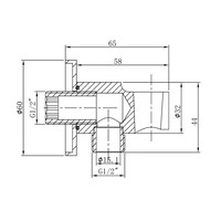 Wandaansluitbocht Met Handdouchehouder BWS Gina Rond 1/2 Geborsteld Brons Koper