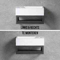 Fonteinset Best Design R-Line Moya L&R Met Frame en Kraangat Gunmetal