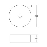 Waskom Best Design Luzz 40 cm Mat Donkerbruin