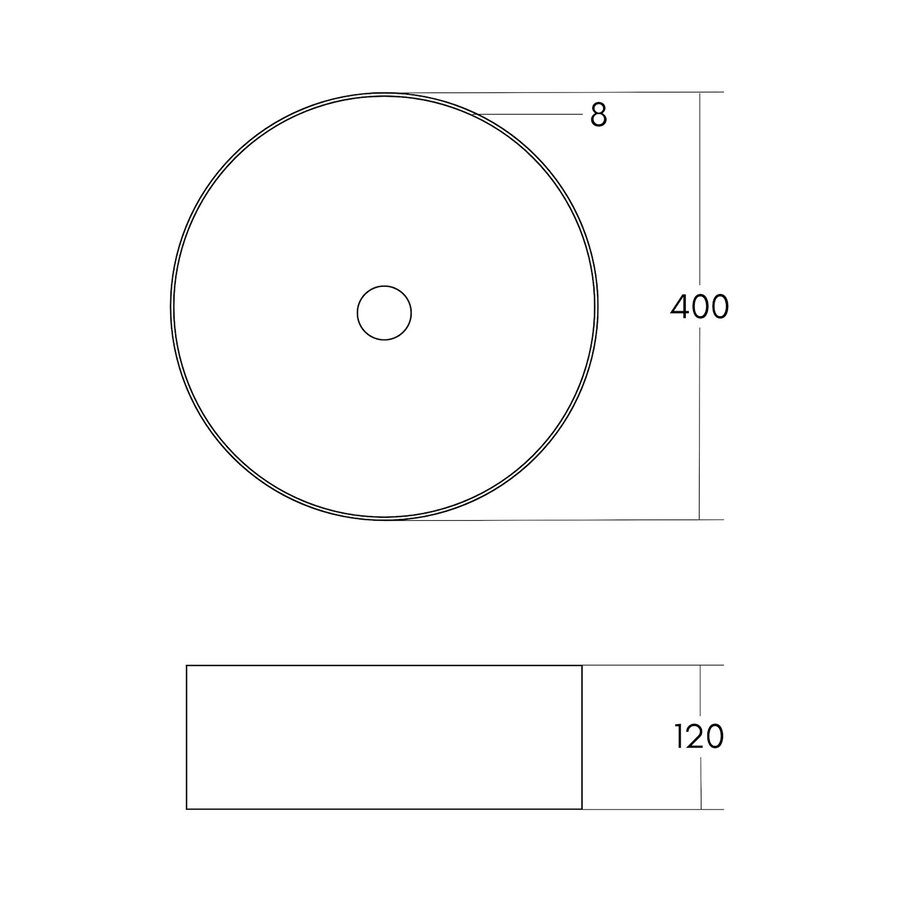 Waskom Best Design Luzz 40 cm Mat Donkerbruin