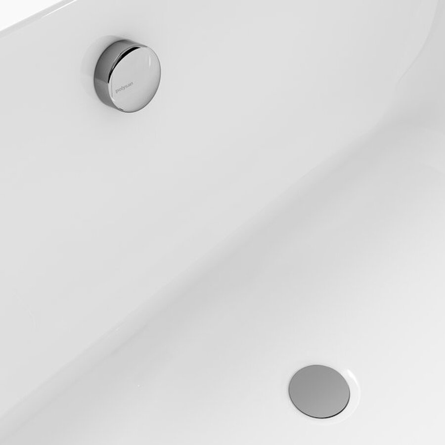 Badafvoercombinatie Polysan 80 cm  Met waste 72 mm Chrome