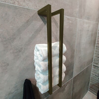 Handdoekenrek Industrieel BWS | 60x12.5x12.5cm | Mat Metallic Brown