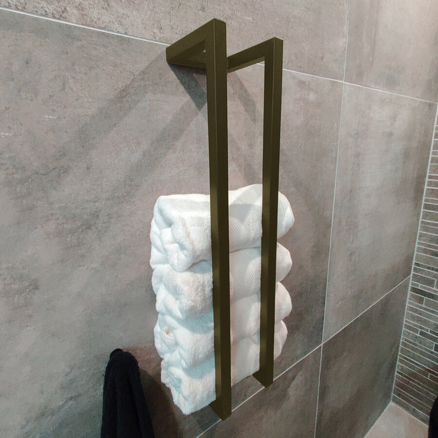 Handdoekenrek Industrieel BWS | 60x12.5x12.5cm | Mat Metallic Brown