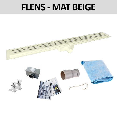 Douchegoot Flens BWS Met Uitneembaar Sifon 100 cm Mat Beige 