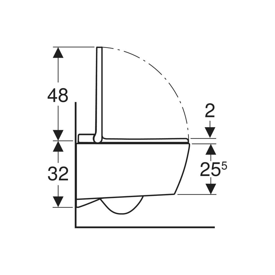 Douche WC Geberit AquaClean Glans Wit