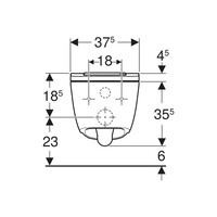 Douche WC Geberit AquaClean Glans Wit Designafdekking Chroom