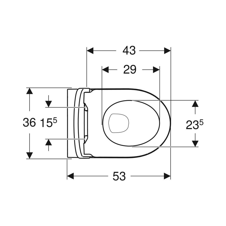Wandcloset Geberit iCon Diepspoel Rimless Mat Wit