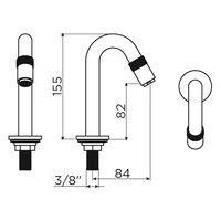 Fonteinkraan Clou Freddo 9 Geborsteld Goud PVD