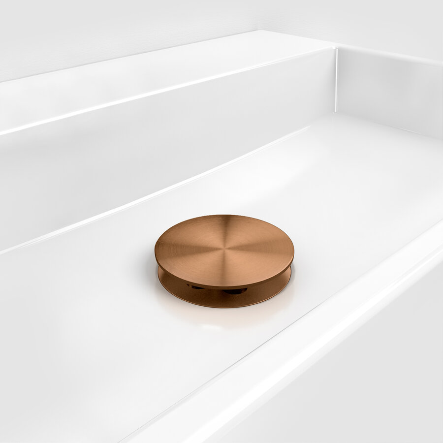 Afvoerplug Niet Afsluitbaar Clou Geborsteld Brons PVD