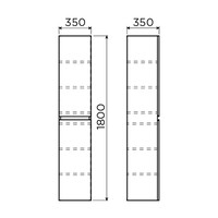 Hoge Kolomkast Clou InBe 180x35x35 Cm Grieks Eiken