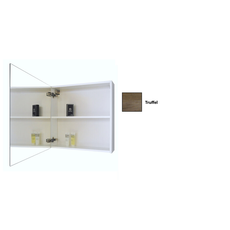Spiegelkast Sanicare Qlassics 60 cm 1 Deur Truffel-Eiken Rechts