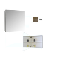 Spiegelkast Sanicare Qlassics 60 cm 1 Deur Truffel-Eiken Rechts