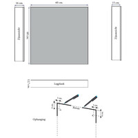 Spiegelkast Sanicare Qlassics 60 cm 1 Deur Schots-Eiken Rechts