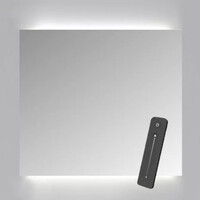 Spiegelkast Sanicare Qlassics Ambiance 60x60 cm Met Dubbelzijdige Spiegeldeur, LED Verlichting En Afstandsbediening Grey Wood Rechts