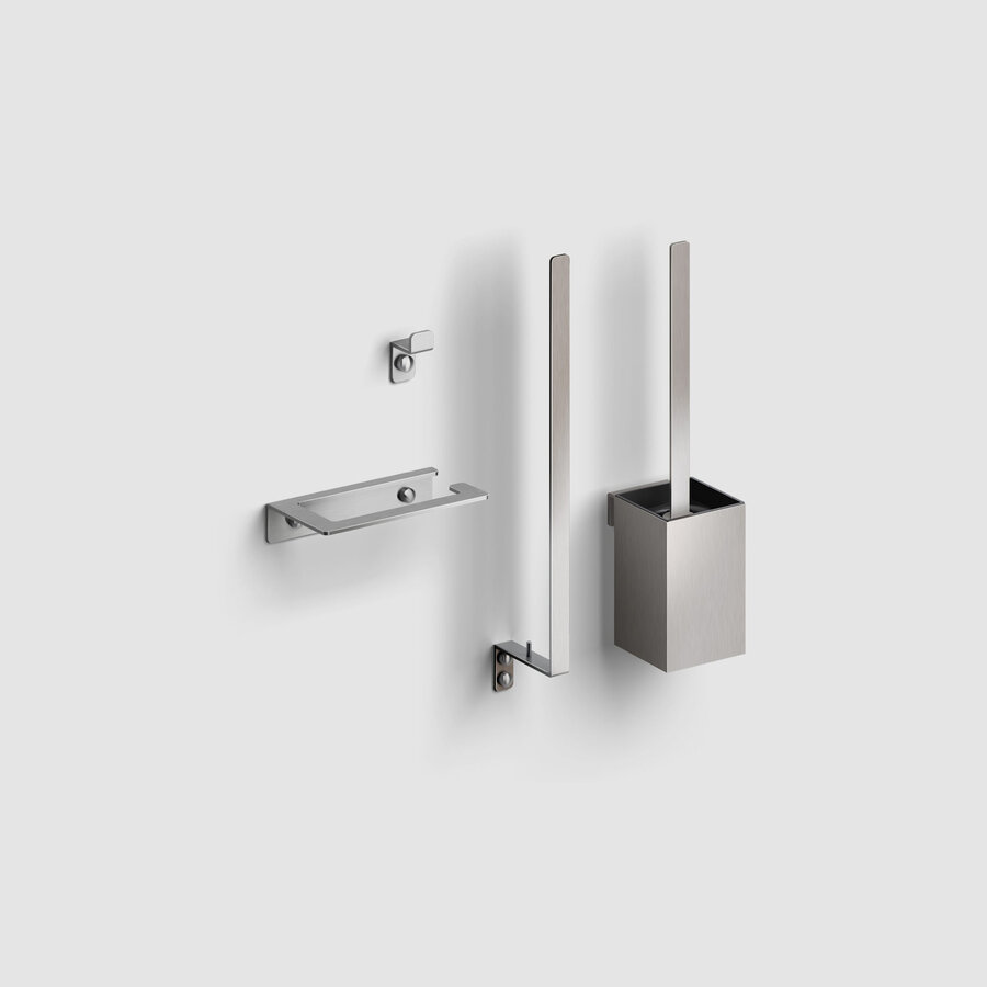 Accesoireset Toilet Clou Fold RVS Geborsteld