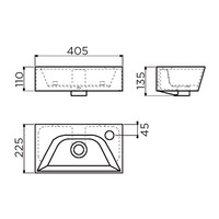 Fontein Clou InBe Porselein Glans Wit 40x23 CM