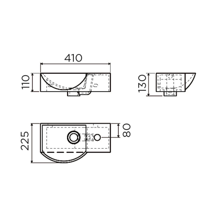 Fontein Clou InBe 8 Keramiek Wit 41x23 CM