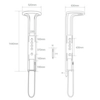 Douchepaneel Nero Future Best Design Met Massagejets en Handdouche Mat Zwart