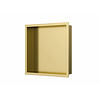 Luca Sanitair Inbouwnis Luca Sanitair 30x30x6,5cm RVS Geborsteld Goud PVD