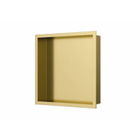 Inbouwnis Luca Sanitair 30x30x6,5cm RVS Geborsteld Goud PVD