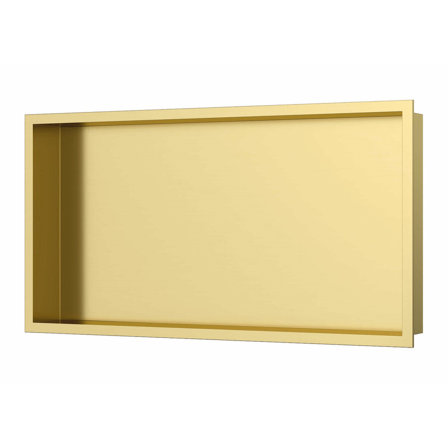 Inbouwnis Luca Sanitair 60x30x6,5cm RVS Geborsteld Goud PVD