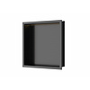 Luca Sanitair Inbouwnis Luca Sanitair 30x30x6,5cm RVS Gunmetal PVD + LED verlichting