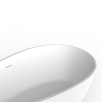 Vrijstaand Ligbad BWS Walton 160x95 cm Solid Surface Mat Wit