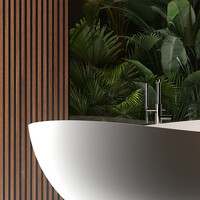 Vrijstaand Ligbad BWS Walton 160x95 cm Solid Surface Mat Wit