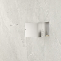 Inbouwnis Wiesbaden Demis 30x30x14cm Betegelbaar RVS