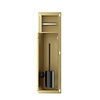 Boss & Wessing Toiletrol- en Borstelhouder Inbouw BWS Milan Betegelbaar Geborsteld Messing
