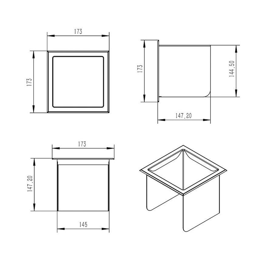 Reserverolhouder Inbouw BWS Milan RVS