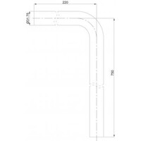 Vloerbuis Wiesbaden 75x22 Cm Geborsteld Brons Koper
