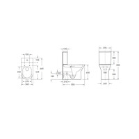 Duoblok VM X-Comfort Verhoogd Rimless (Inclusief zitting en reservoir) Universele Muuraansluiting H/PK Wit