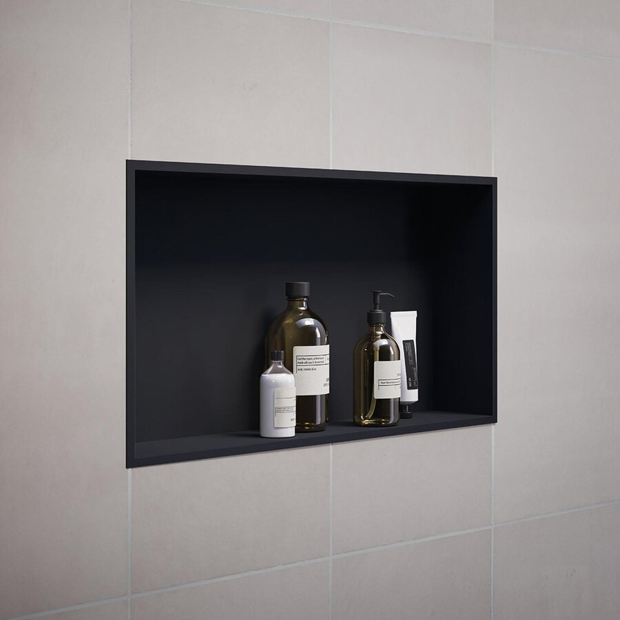 Inbouwnis Smedbo Sideline 60x30 cm Mat Zwart