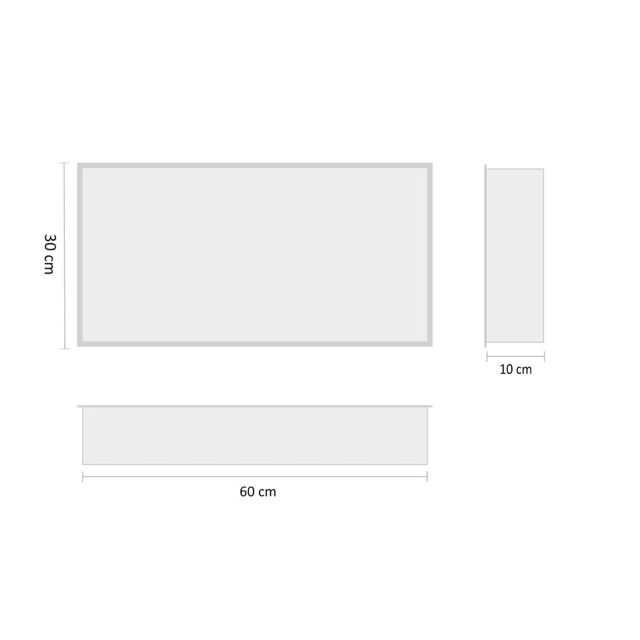 Inbouwnis Smedbo Sideline 60x30 cm Geborsteld Edelstaal