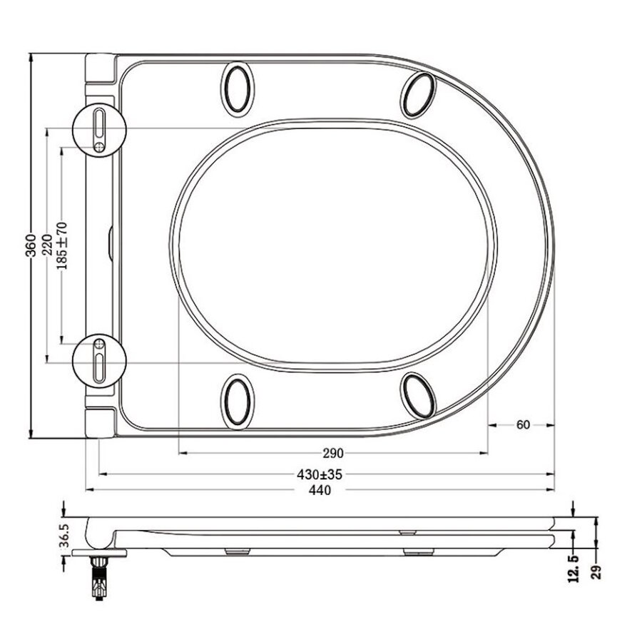 Wandcloset Wiesbaden Vesta Rimless Tornado Flush Met Softclose & Quickrelease Toiletzitting Mat Zwart