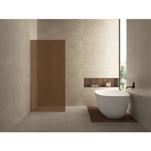 Inloopdouche Wiesbaden Slim Brons Rookglas 90x200 8mm Nano Coating 