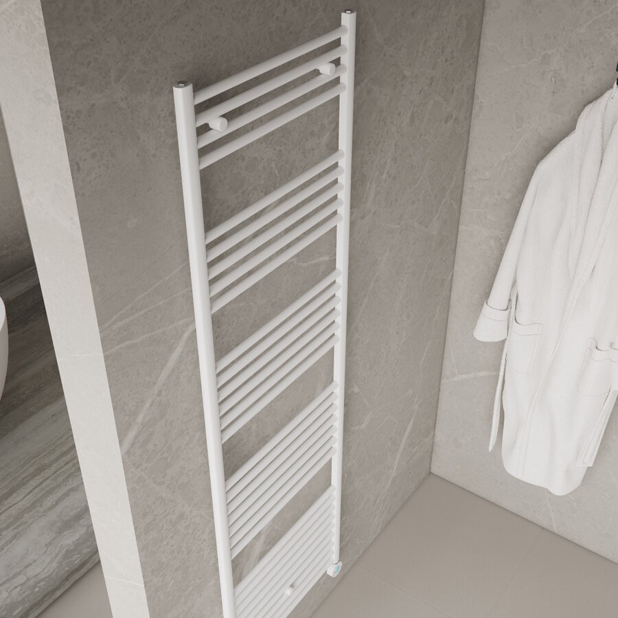 Elektrische Radiator Aquasplash Jane 900W 180x55 cm Wit