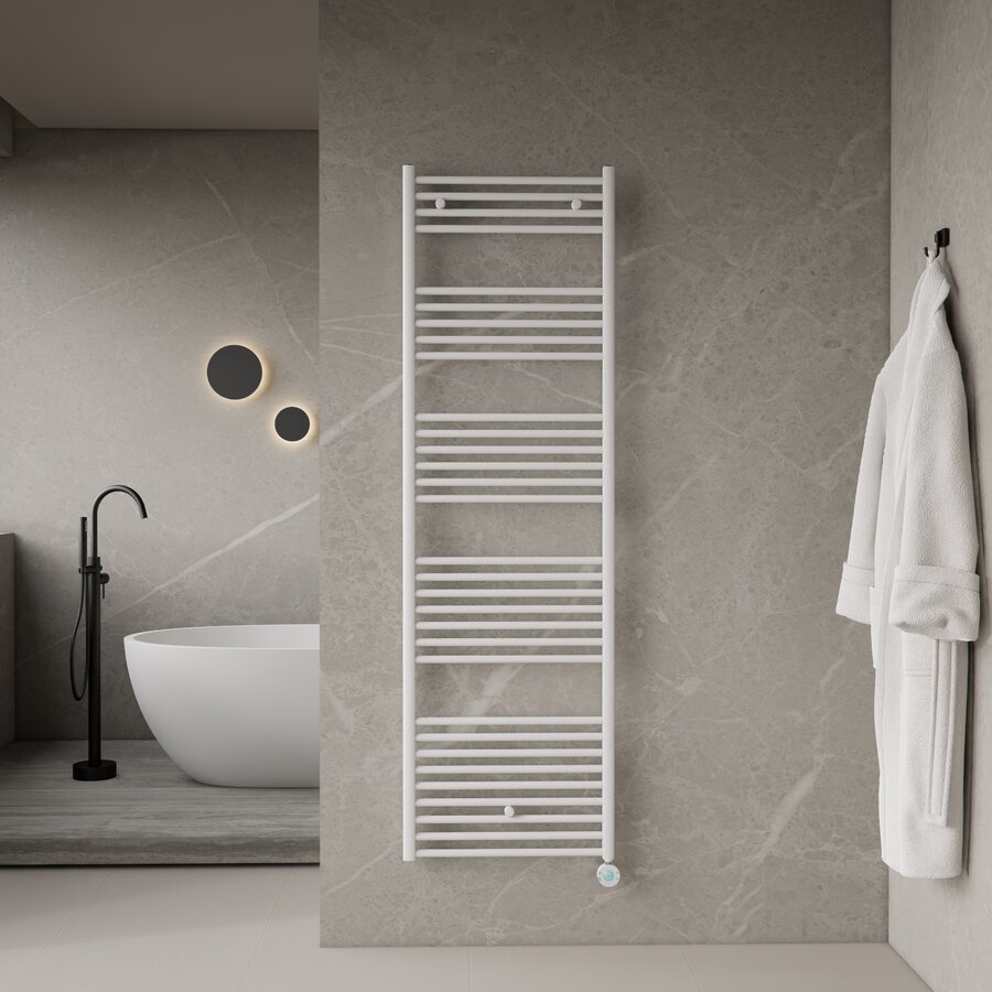 Elektrische Radiator Aquasplash Jane 900W 180x55 cm Wit