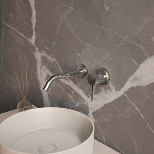 Wastafelmengkraan Inbouw Aquasplash Ridged Chroom 