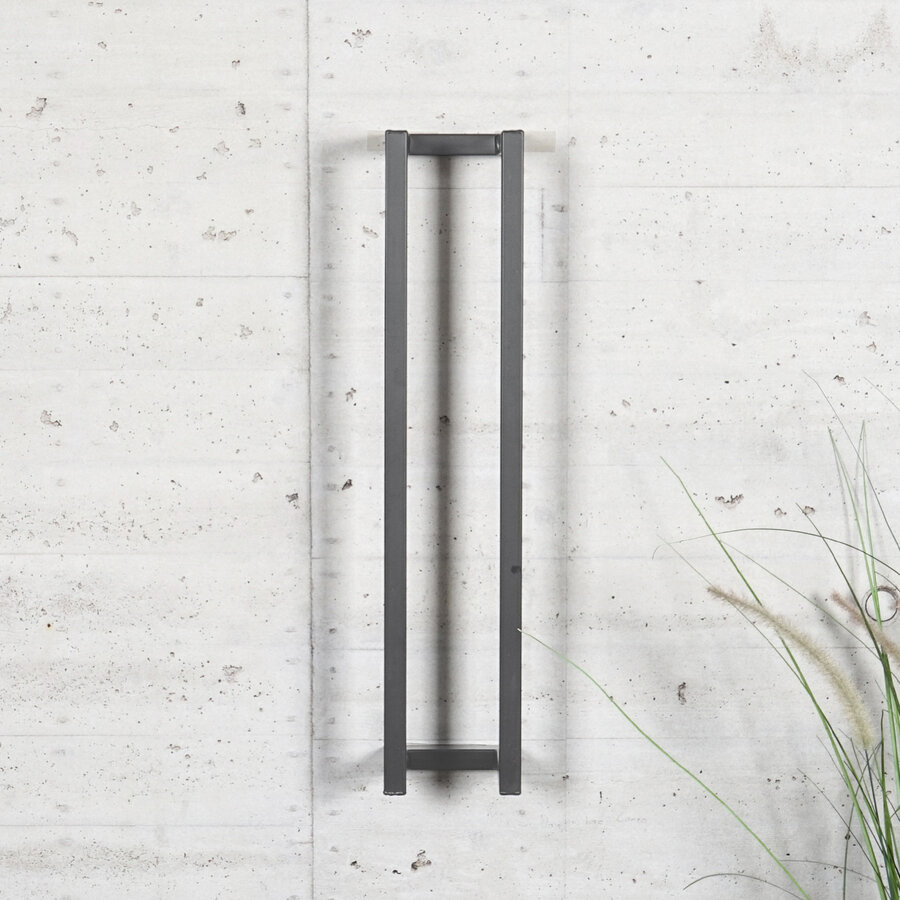 Gastenhanddoekrek BWS Industrieel 60x12.5x12.5 cm Gunmetal