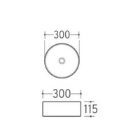 Opbouw Waskom Best Design Sante 30 cm Rond Keramiek Wit