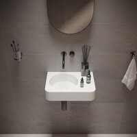 Fontein Ideavit Solidbrio 45x30x14 cm Solid Surface Mat Wit