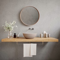 Opbouwwastafel Ideavit Solidthin 39x39x14.5 cm Solid Surface Grijs Beige