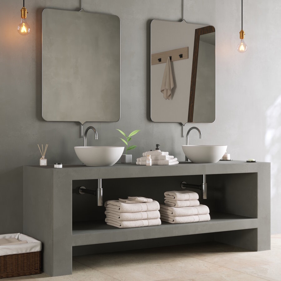 Opbouwwastafel Ideavit Solidthin 39x39x14.5 cm Solid Surface Mat Wit