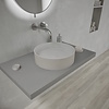 Ideavit Opbouwwastafel Ideavit Solidthin 40x40x12.5 cm Solid Surface Mat Pebble Grey